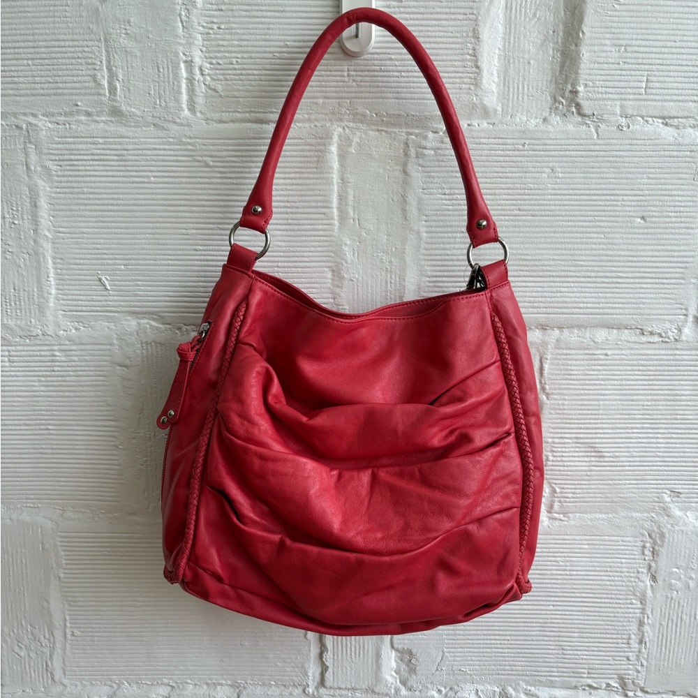 Audrey Brooke Red Leather Bag